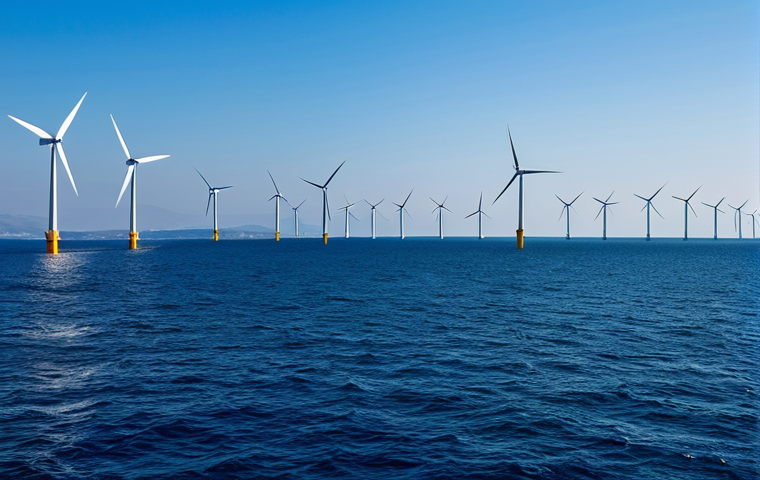 Offshore Wind Farm - Aegean Coast**

"A wide shot of an offshore wind farm off the coast of İzmir, Turkey. Modern wind turbines stand tall against a clear blue sky and calm Aegean Sea. Several fishing boats are visible in the distance, showcasing the coexistence of energy production and traditional livelihoods. Fully clothed fishermen are working. The image should convey clean energy, sustainability, and Turkish ingenuity. safe for work, appropriate content, fully clothed, professional, perfect anatomy, natural proportions, high quality, daytime lighting, realistic."

**